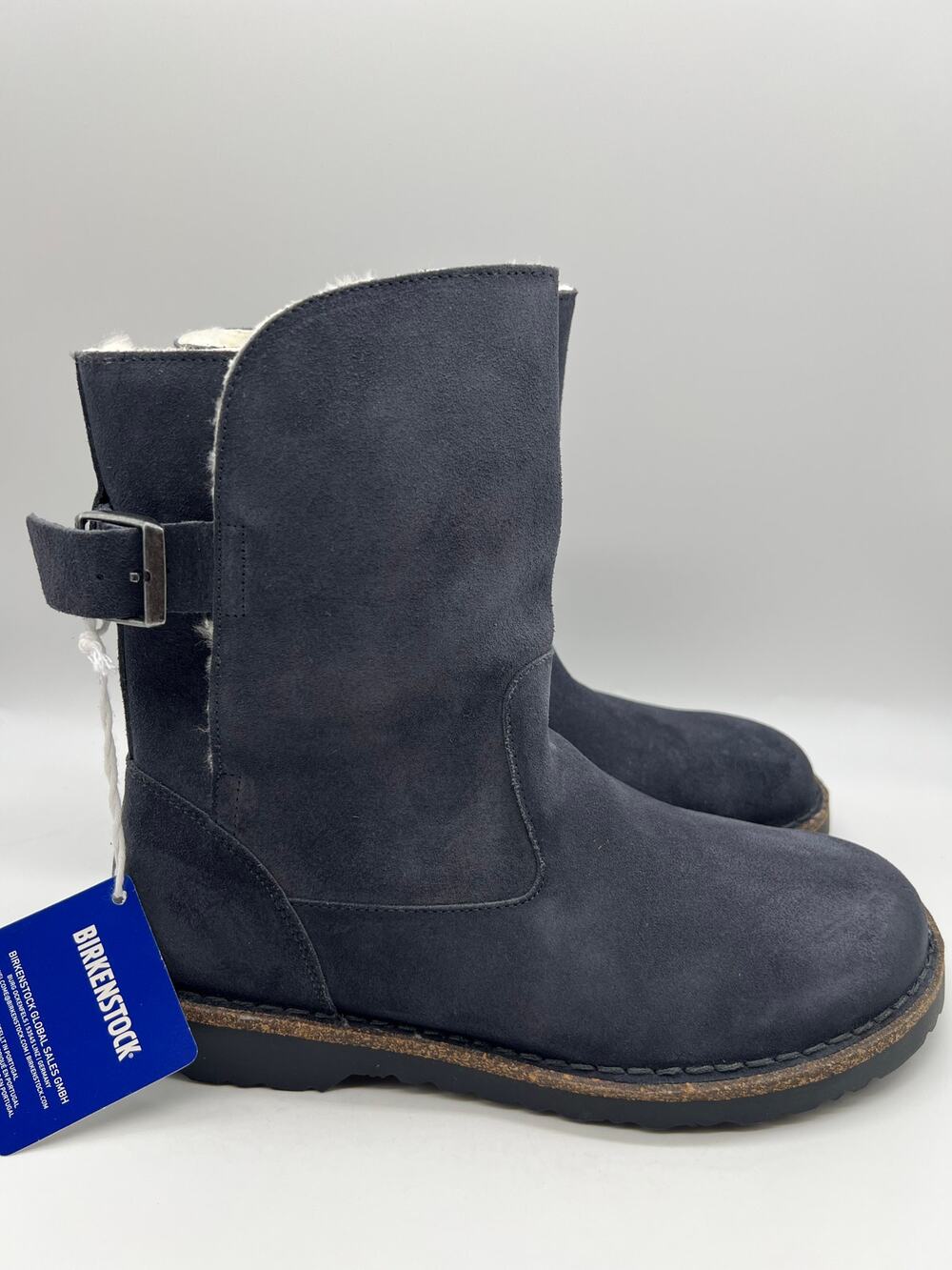 Birkenstock Uppsala Shearling Boots Suede Graphite Women's Size 9/EUR 40 New